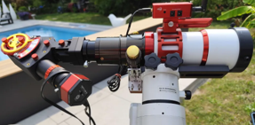Spectrographe Sol-Ex monté sur un télescope